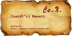 Csatári Nanett névjegykártya